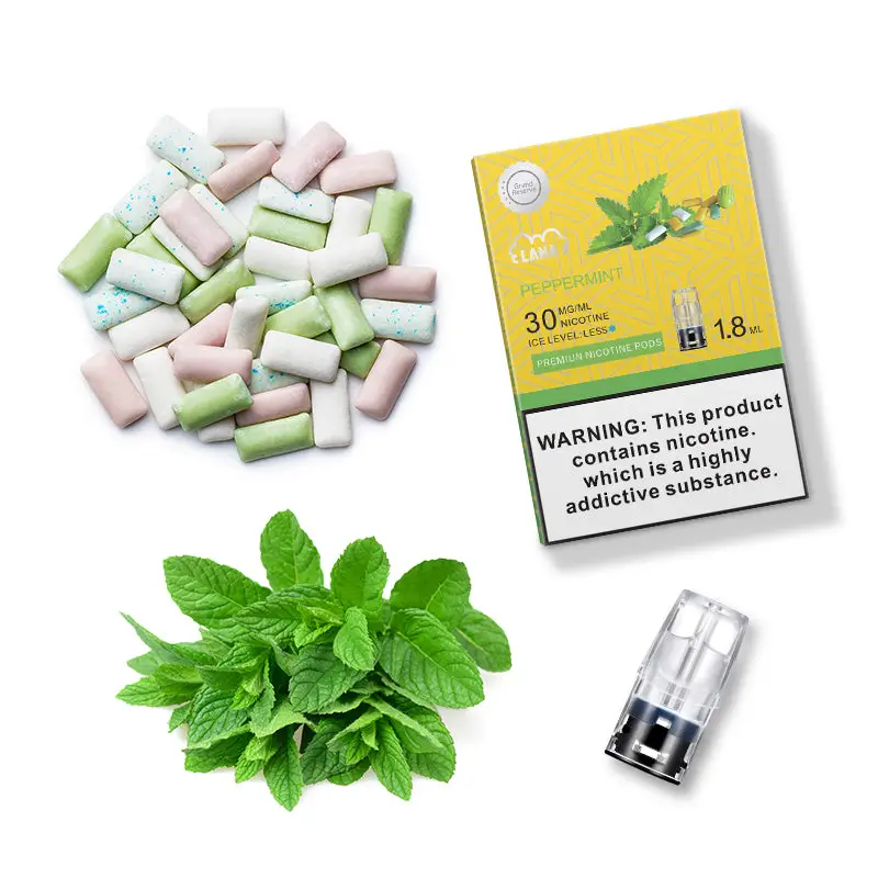 LANA電子煙3顆煙彈薄荷口香糖